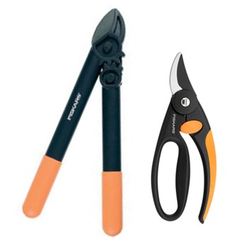 Foarfeca cu garda de protectie Fiskars P44 + Foarfeca nicovala mica (S) L31 Foarfeca cu garda de protectie Fiskars P44 + Foarfeca nicovala mica (S) L31