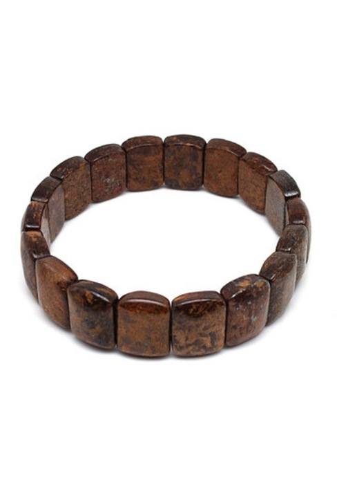 Bronzit téglalap karkötő 16x12mm