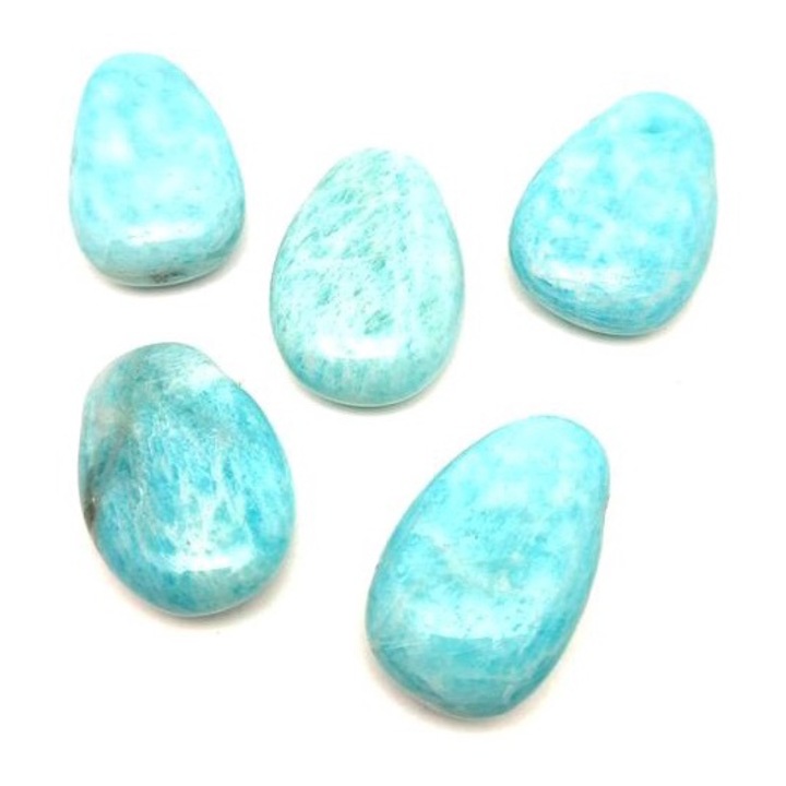 Висулка с прободен амазонит и капка от Мадагаскар