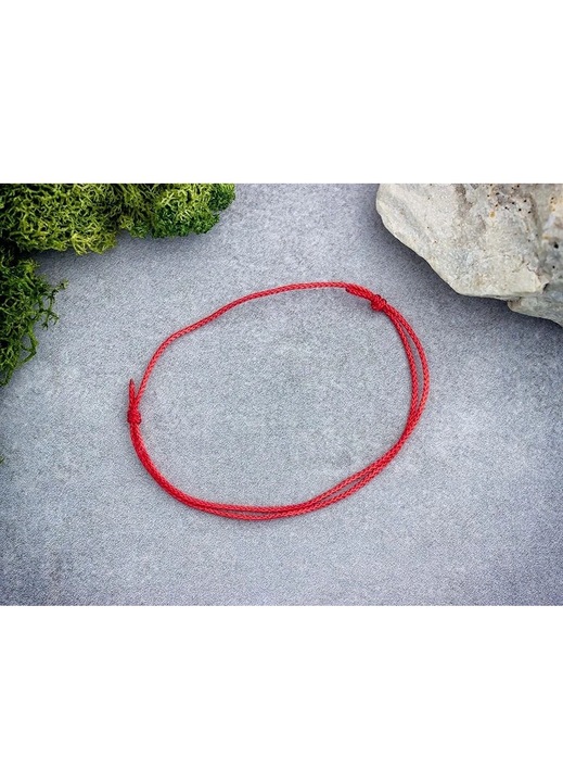 Bijuterie dama, R.M. Ekszer, Bratara nanocord rosie protectoare Kabbalah