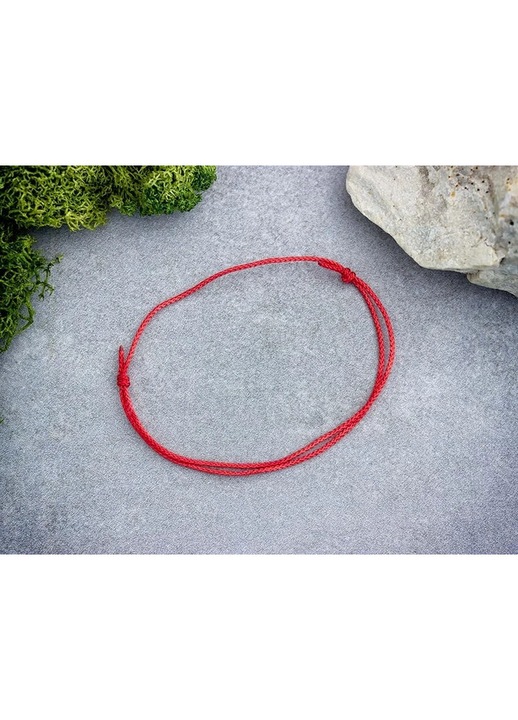 Kabbala védelmező vörös nanocord karkötő