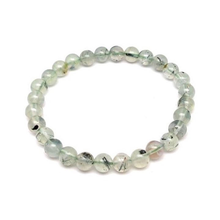Bratara cu bile de prehnit 6-7mm