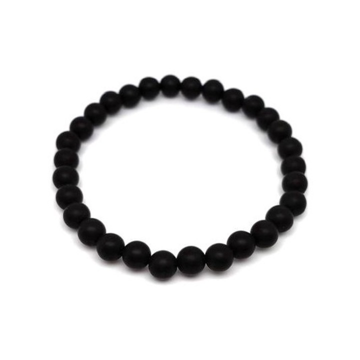 Bijuterie dama, R.M. Ekszer, Bratara cu bile mate onix 6-7mm