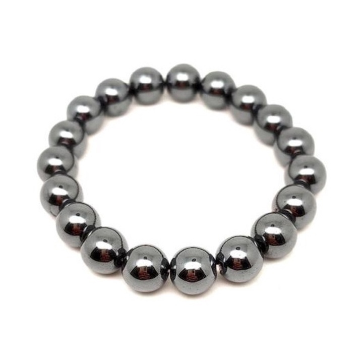 Hematit golyó karkötő 9-10mm