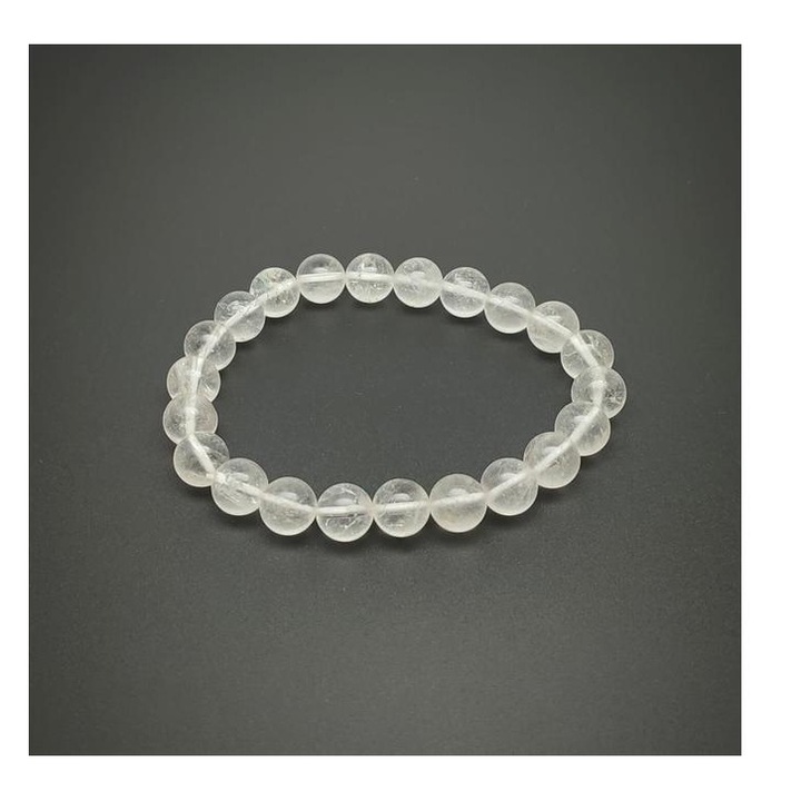 Bratara cu glob de cristal natural de 8-9 mm R.M. ékszer