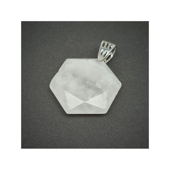 Hexagon medál Hegyikristály 2,5cm