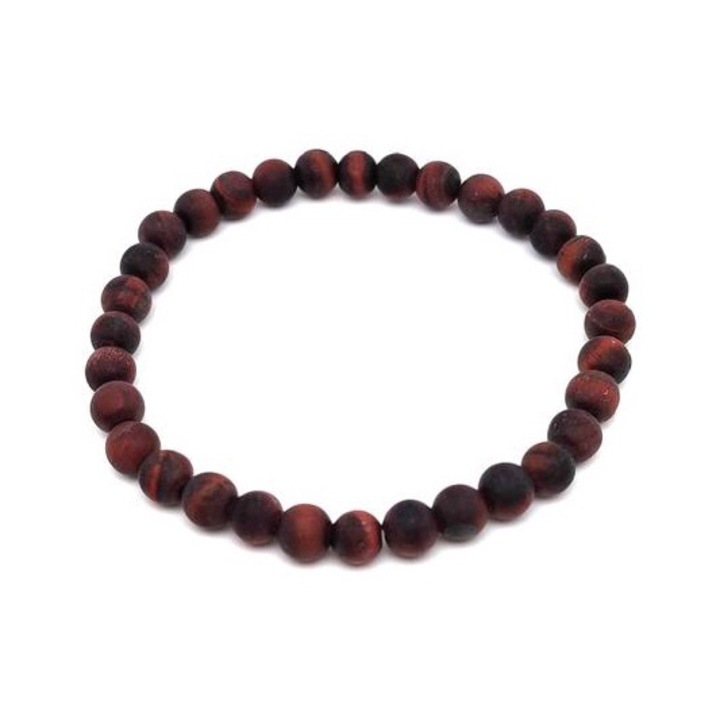 Гривна с матови топки тип „котешко око“ 6 мм