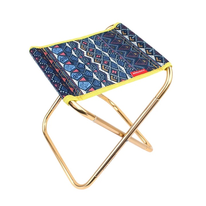 Scaun camping pliabil, multicolor, 24.5x22.5x27cm