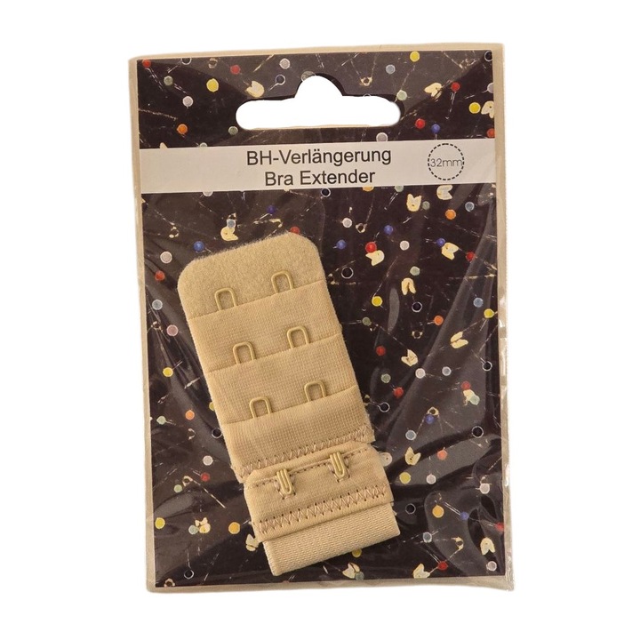 Extensor sutien, elastic, pereche, latime 3 cm, ecru, culoare nud