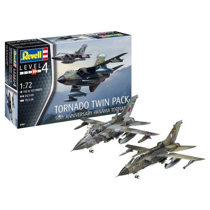 Revell Tornado Twin Pack 50th Anniversary 1:72 (63801) makett repülő kiegészítőkkel