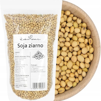 Soia, Kuchnia Zdrowia, Proteine pentru vegani, Boabe de soia, Natural, Fara aditivi inutili, Fara conservanti, Hermetic cu fermoar - Doypack: 1 kilogram