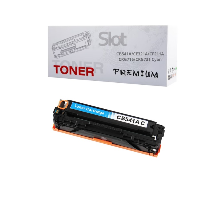 Съвместима тонер касета HP CB541A/CE321A/CF211A, Син, Slot