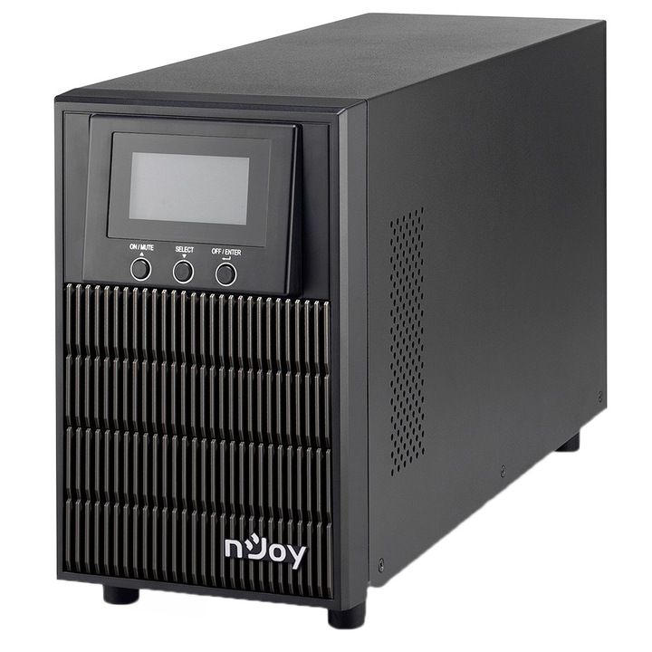 UPS nJoy Aten 2000, 2000VA/1600W, On-line, LCD Display, Management, Repornire Automata, Reglaj Automat al Tensiunii, Tower, Dubla conversie