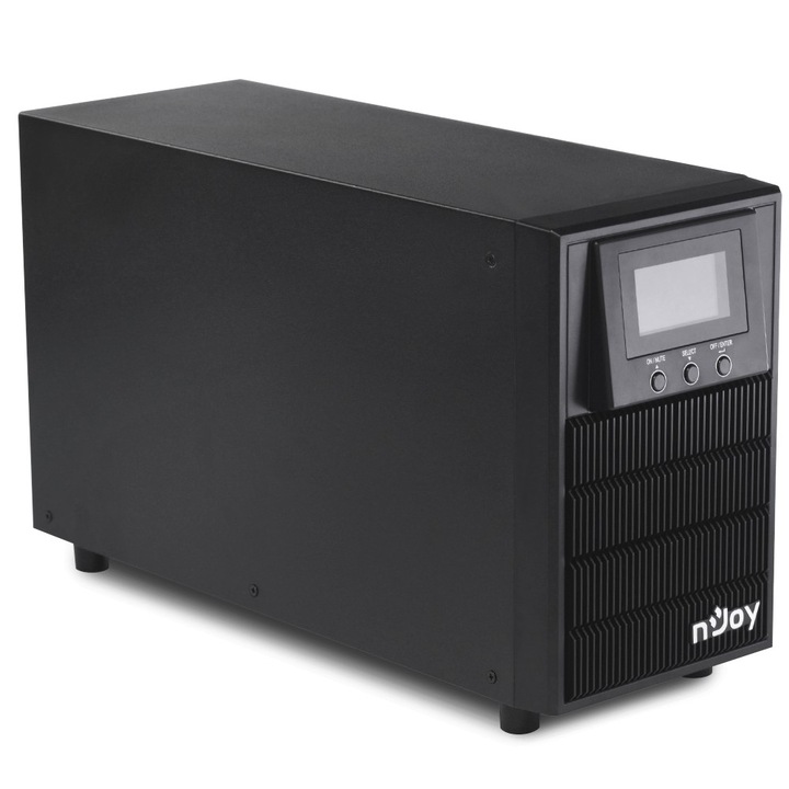 UPS nJoy Aten 2000, 2000VA/1600W, On-line, LCD Display, Management, Repornire Automata, Reglaj Automat al Tensiunii, Tower, Dubla conversie