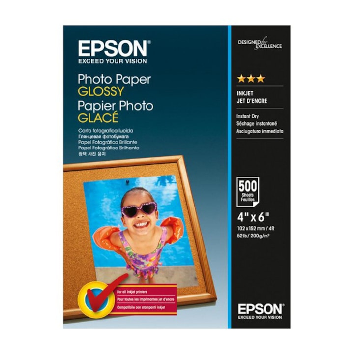 Epson 10x15 Fényes Fotópapír 500La200g