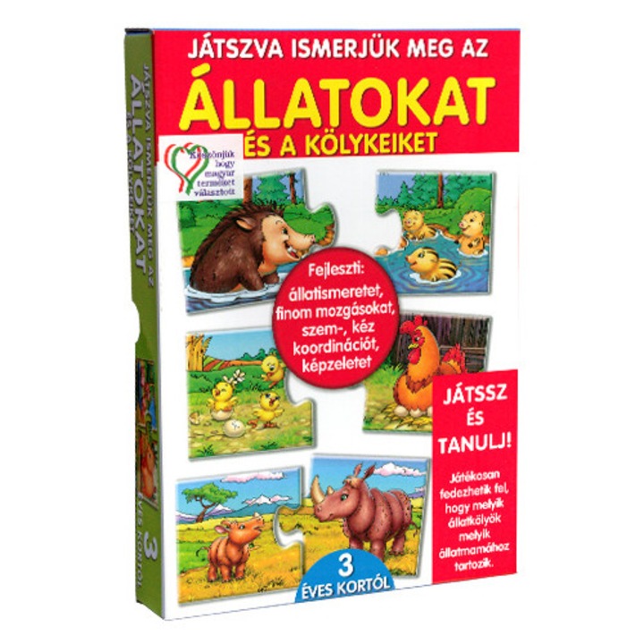 Játszva ismerjük meg az állatokat és kölykeiket