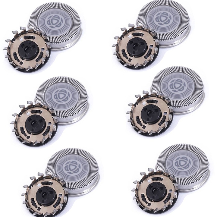 6 darabos készlet, Mosható, Könnyen használható, Kompatibilis a Philips S3000, S3101, S3102, S320S, S3203, sorozatú borotvákkal, Ezüst