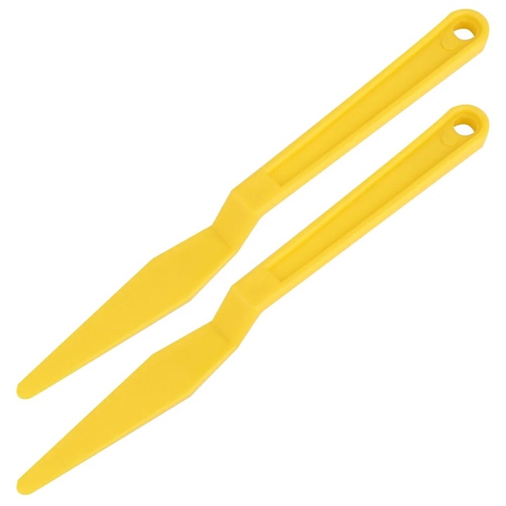 Set 2 Raclete Portabile pentru Folie, Plastic, Galben, 18x1.5x1cm