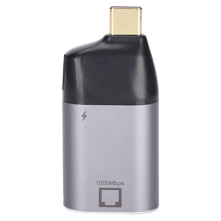 Адаптер Type-C към RJ45, Enforose, 65W, алуминиев, преносим