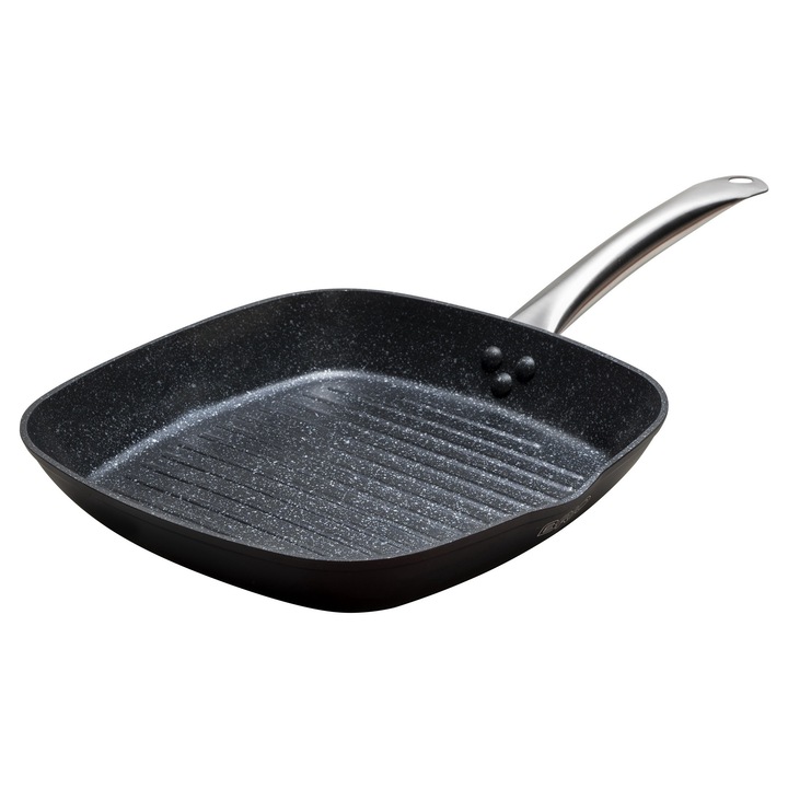 Грил тиган Brio Metallica, с незалепващо покритие, индукционен, 28х28см