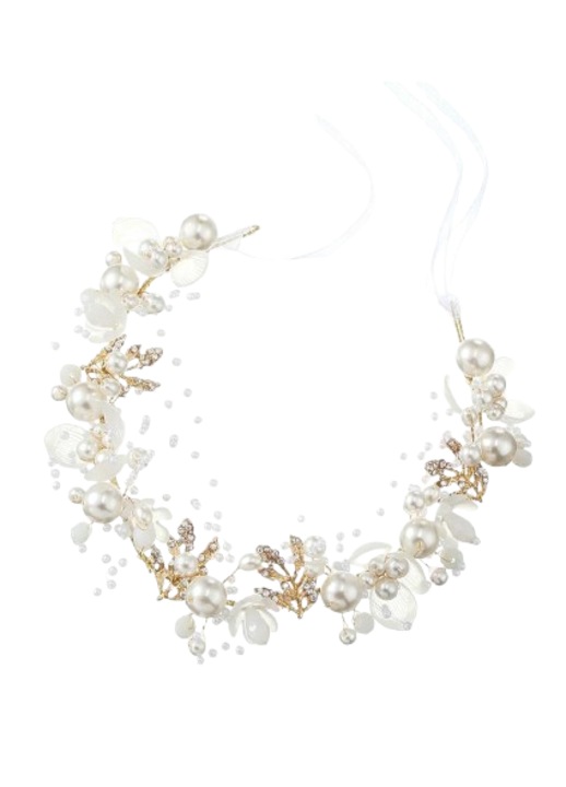 Set 2 Bentite pentru Fete si Femei, Perle si Strasuri, 33 cm