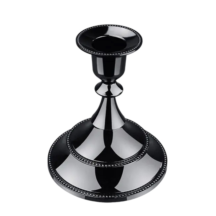 Candelabru metalic retro, Enforose, aur, argint, cupru, design simplu, decor romantic