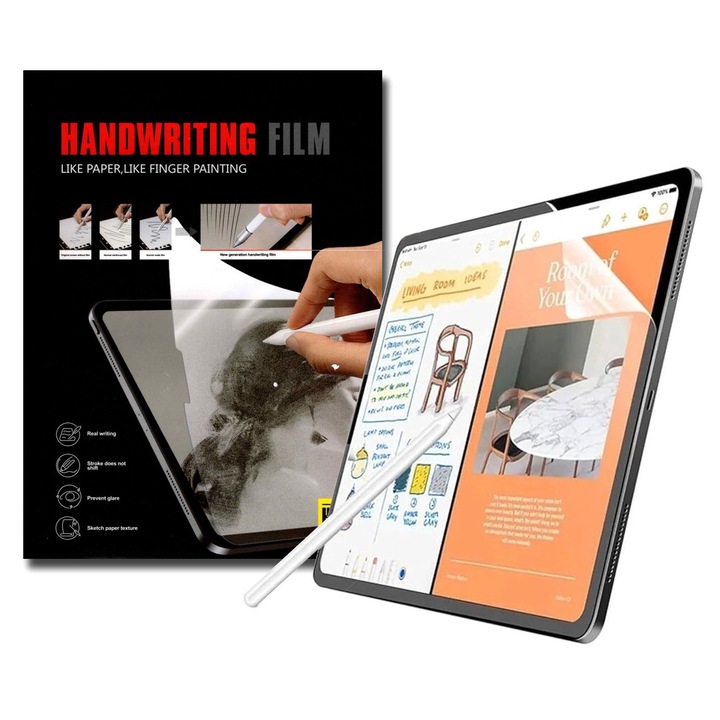 Комплект от 2 протектора за екран за Lenovo Idea Tab Pro / P12 / Yoga Tab Plus, 12.7" (2025), против отблясъци, идеални за писане / рисуване, имитира хартия