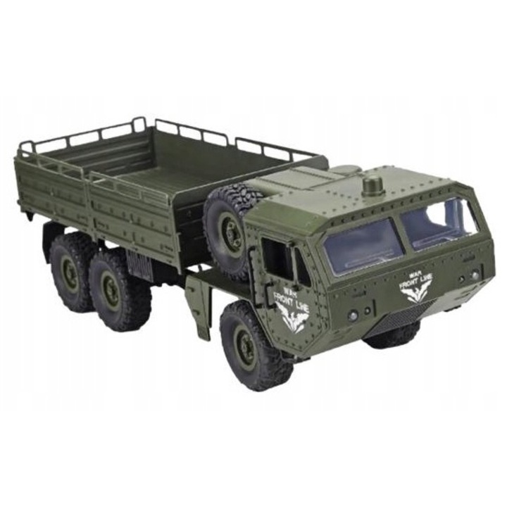 Masina RC, Q75, Camion militar, metal, plastic