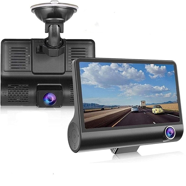 Camera Auto HOZRO, Tri-Zone Fata – Monitorizare Completa pentru Siguranta Vehiculului Tau