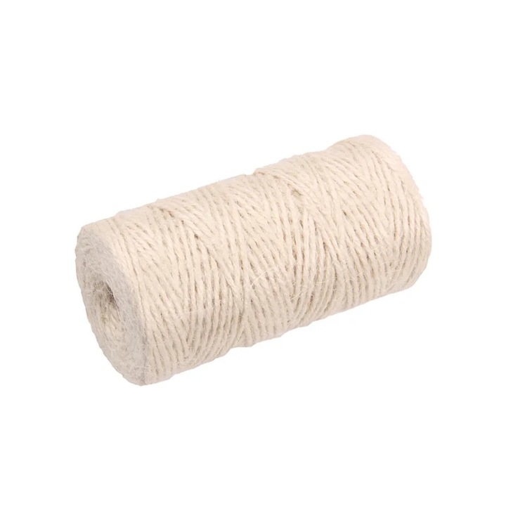 Set sfoara din canepa 100M, bej, pentru decorare, gradinarit si proiecte DIY