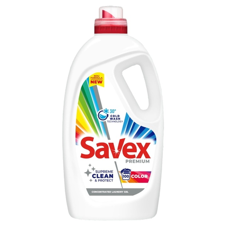 Detergent lichid rufe Savex Supreme Clean, 4.5 L, 100 spalari