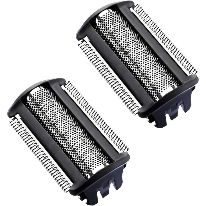 Комплект от 2 резервни бръснарски ножчета PsAyl®, за модел Philips Norelco Bodygroom BG2000, BG2020, YS534, YS522, BG2040, BG2025, TT2020, TT2030, сребрист/черен
