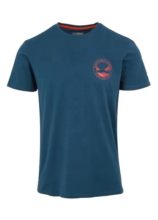 Férfi póló, Regatta, Breezed, UPF30, pamut, sötétkék, Kék