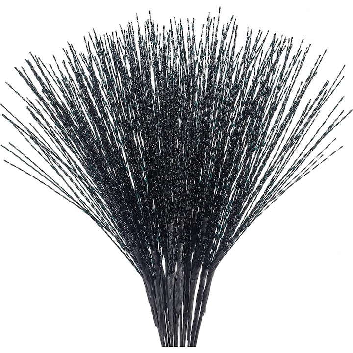 Ramuri ornamentale negre pentru sarbatori set 20 bucati