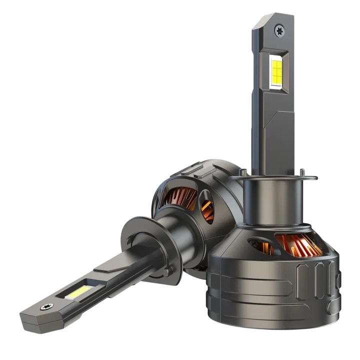 Set de 2 becuri led auto Xentech Light V25 H1 radiator cupru Canbus 6000K 55W