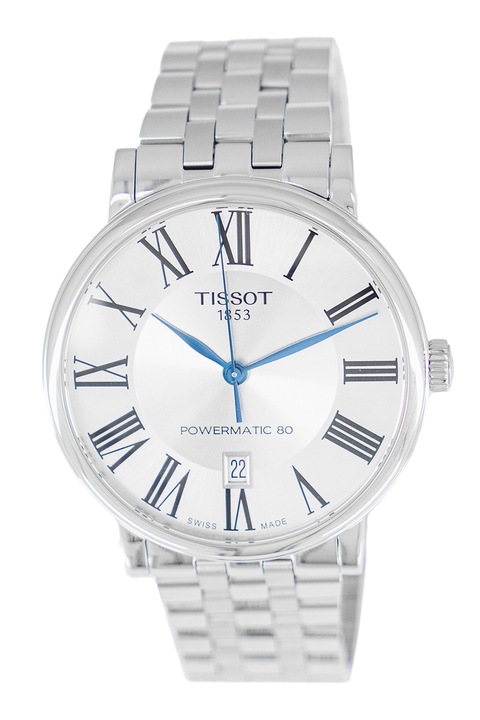 Tissot, Rozsdamentes acél karóra dátum kijelzővel, Ezüstszín