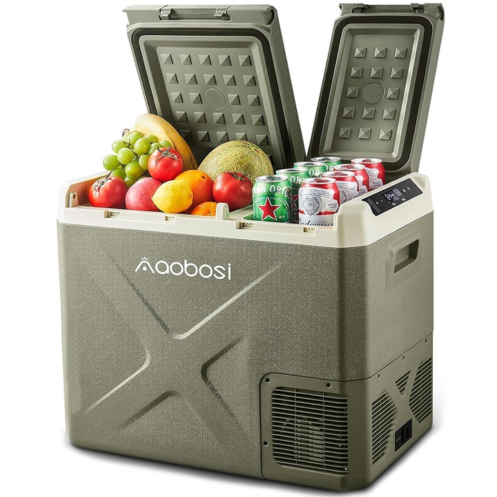 Охладител AAOBOSI, 40L, компресор, управление с WiFi приложение, 12V/230V, за кола и къмпинг