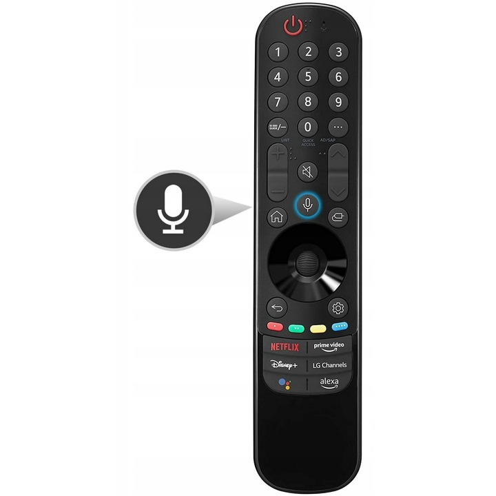 Дистанционно за LG Smart TV AN-MR22GA, x-remote, гласова функция, Netflix, Disney, Black