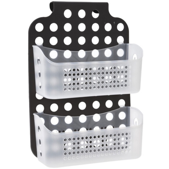 Cos de baie pentru dus, 25, 3 x 35, 5 x 10 cm - negru