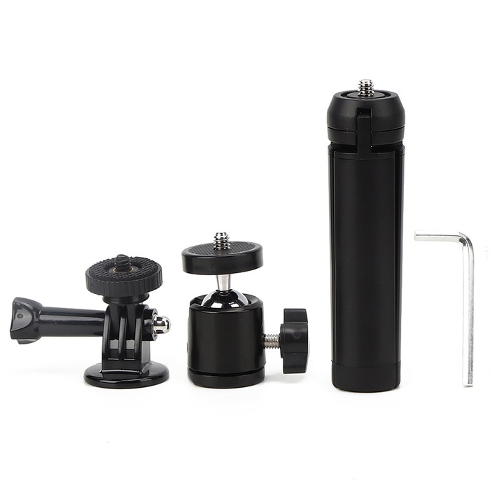 Сгъваема настолна стойка за спортна камера GOPRO HERO 8, алуминий, черна, 277 гр.