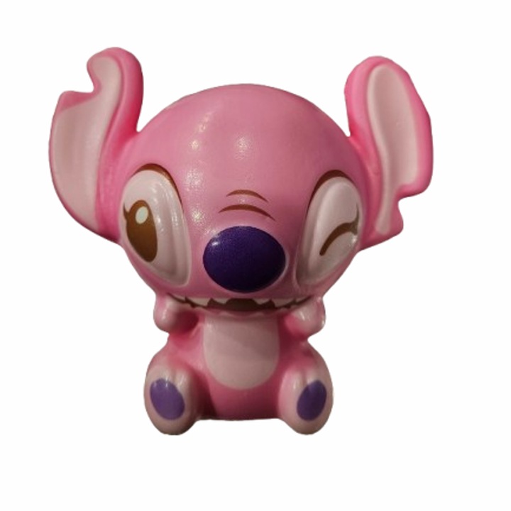 Играчка Скуиши, Stitch, За стискане, Анти стрес, Розово, 10 см