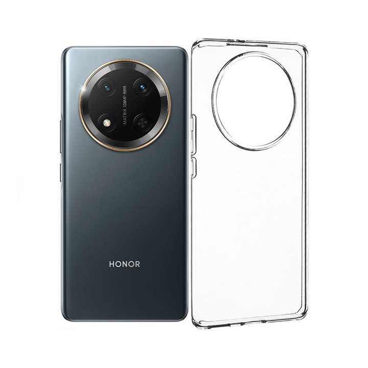 Силиконов калъф за Honor Magic7 Lite 5G, тънък, прозрачен, 0.5 мм