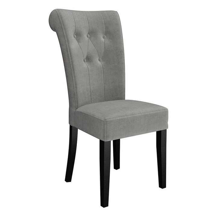 Scaun Elenwel, MIRJAN24, negru + gri, 51x66x100 cm