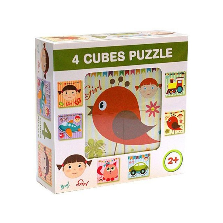 Mesekocka fiús és lányos mintával 4db-os