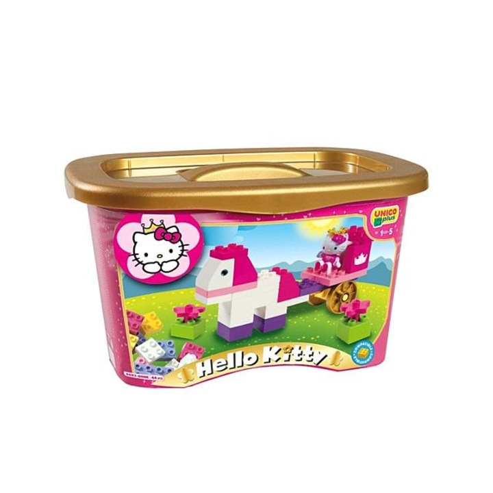 Unico: Hello Kitty Építőkocka szett műanyag tárolóban 44db-os