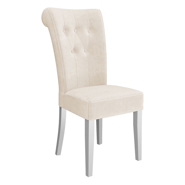 Scaun Elenwel, MIRJAN24, alb + bej, 51x66x100 cm