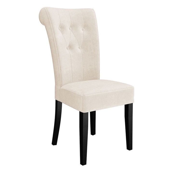 Scaun Elenwel, MIRJAN24, negru + bej, 51x66x100 cm