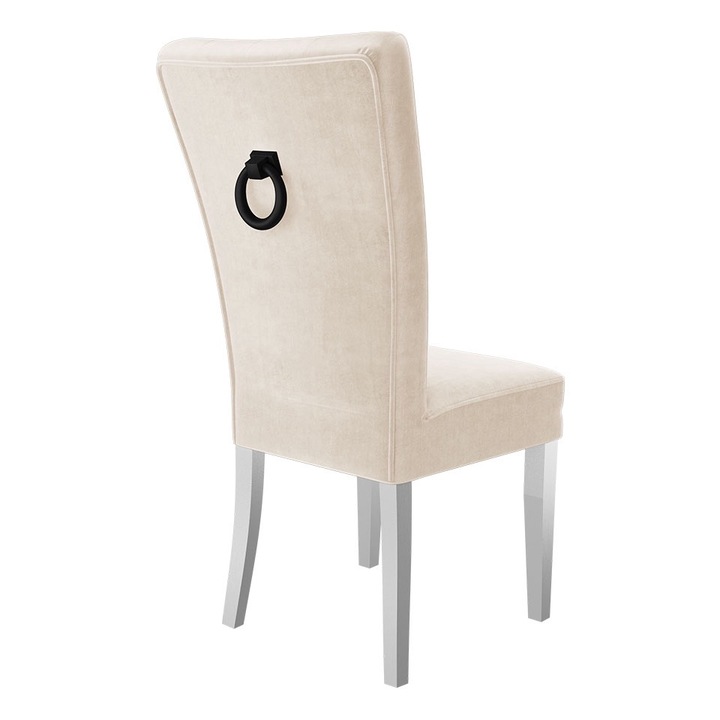 Scaun Makore + ciocanitor, MIRJAN24, alb + bej + negru Ciocanitor, 51x63x100 cm