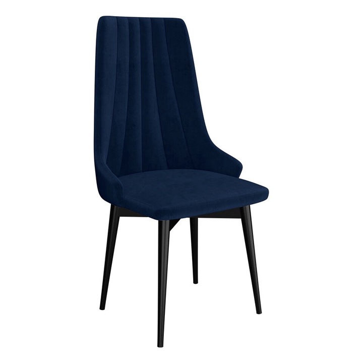 Scaun Beriteno, MIRJAN24, negru + bleumarin, 54x60x99 cm