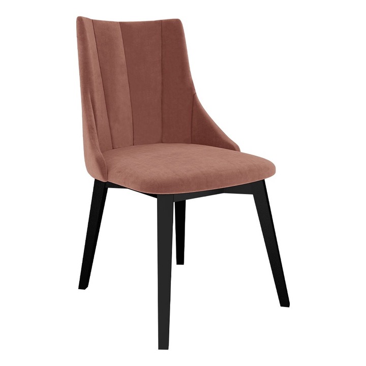 Scaun Mitargis, MIRJAN24, negru + roz, 53x56x85 cm